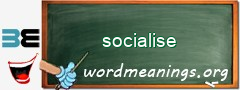 WordMeaning blackboard for socialise